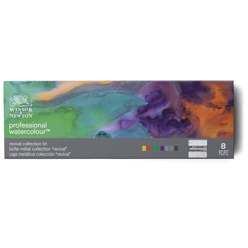 Winsor & Newton Professional Watercolour Paint, Revival, Half Pan Set of 8 - style: Revival Collection Half Pan Set