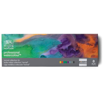 Winsor & Newton Professional Watercolour Paint, Revival, Half Pan Set of 8 - style: Revival Collection Half Pan Set