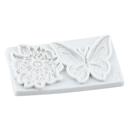 Butterfly Flower Polymer Clay Molds Butterfly Floral Silicone Mold - color: Style F