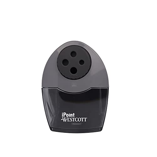 Westcott Compact Electric Pencil Sharpener, Multi-Hole Horizontal Design