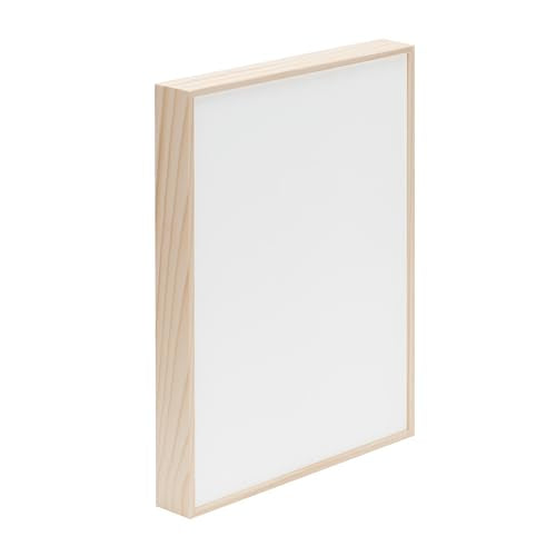 Da Vinci Pro Liquid Art Multi-Media Panel 6x6, 1-1/2" Deep Gesso Board with Natural Wood Frame, Raised Lip Wood Canvas Panel Ideal for Artists Using High Flow Acrylics and Alcohol-Based Dyes - size: 6x6"