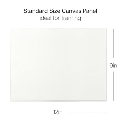 KINGART 826-14 Canvas Panels, 100% Cotton Pre-Primed Gesso Boards for Acrylic, Oil & Mixed Media, White, 9" x 12", Pack of 14 - color: White, size: 9" x 12"