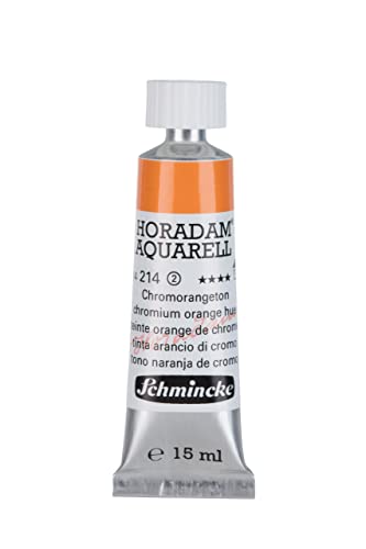 Schmincke HORADAM AQUARELL chrome orange tone 15 ml, 14214006 - color: 214 chromium orange hue, size: 0.5 Fl Oz (Pack of 1)