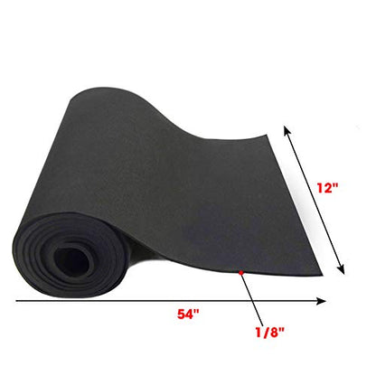 Dualplex Neoprene Sponge Foam Rubber Sheet Roll, 12x54 Inches x 1/8" Thick, Perfect Cosplay Padding, DIY Project Sheet - Easy Cut Non-Adhesive Multi-Function Soundproof Rubber Foam - size: 12X54 inches X 1/8" Thick