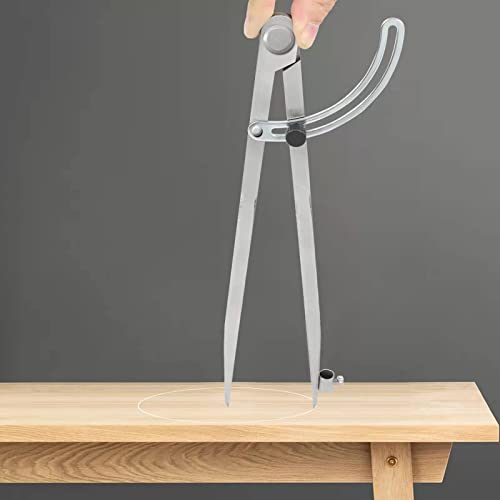 Compass for Woodworking, 8 inch Precision Woodworking Compass with Wing Divider and Pencil Holder, Large Compass for Geometry, Woodworking Compass, Drafting, Drawing Compass - size: 8inch