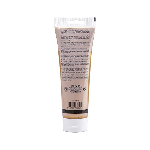 PEBEO Studio Acrylics High Viscosity, Fine Acrylic, 250 ml - Iridescent Rich Gold, 8.45 Fl Oz (Pack of 1), (169-350) - color: Iridescent Rich Gold, size: 8.45 Fl Oz (Pack of 1)