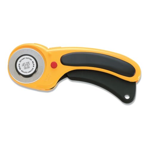 OLFA 45mm Ergonomic Squeeze-Handle Rotary Cutter (RTY-2/DX) - Auto-Retract
