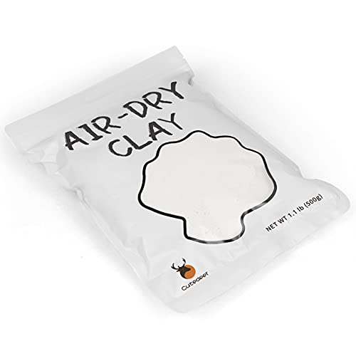 Cutedeer White Air Dry Clay, 1.1lb Foam Modeling Clay, Soft Squishy Molding for Kids Adults, Arts & Crafts Project Slime Supplies(1.1lb - 2 Pack, White) - color: White, size: 1.1lb - 2 PACK