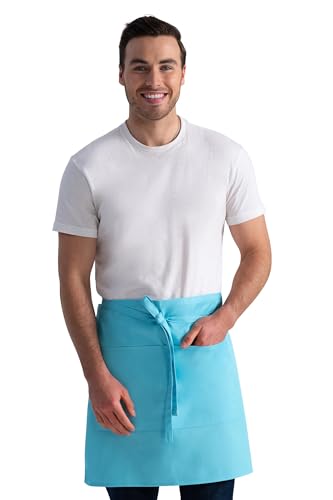 Chef Works Unisex Half Bistro Server Apron - color: Turquoise