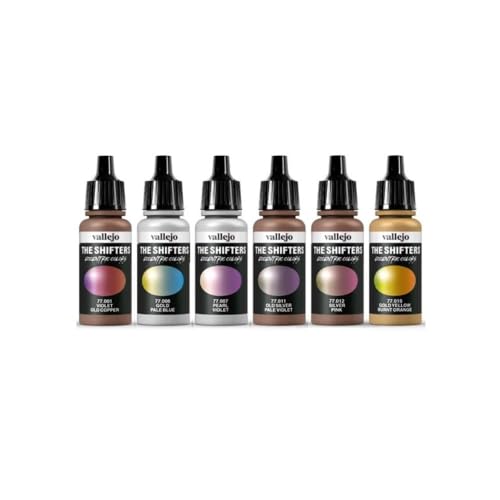 Vallejo - The Shifters Magic Dust | Set of 6 Metallic Acrylic Airbrush Colours | Ideal for Painting Fantasy Figures and Wargames | Contains 6 bottles x 17 ml (0.57 fl.oz.) - style: Magic Dust
