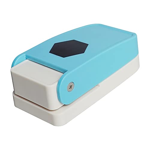 1.5 inch Hexagon Punch Craft Lever Punch Handmade Paper Punch for Crafting Scrapbooking Cards,DIY Cards Making Candy Color by Random - color: 1.5 inch Hexagon