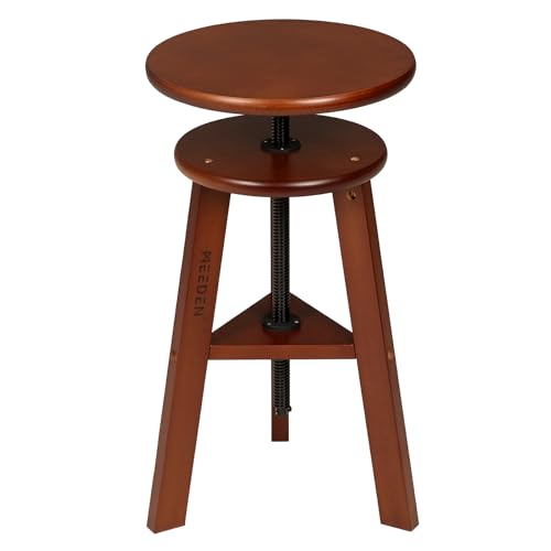 MEEDEN Wooden Drafting Stool with Adjustable Height, Artist Stool,Office Studio Stool, Up to 220 Lbs,German Beech Wood, Perfect for Artists Studio,Home Use,Kitchen,Bars | Up to 220 Lbs, German Beech Wood Drafting Chair, Perfect for Artists Studio, Home Us