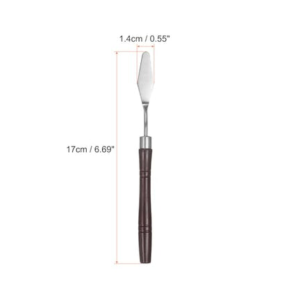 HARFINGTON 8pcs Palette Knife Painting Tool 6.69" Pointed Stainless Steel Blade Plastic Handle Spatula Painting Pallet Knife for Oil Acrylic Canvas, Red - size: 6.69"