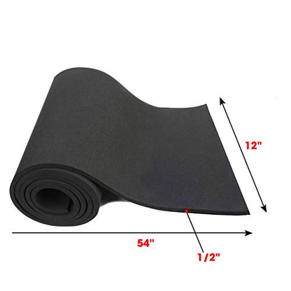 Dualplex Neoprene Sponge Foam Rubber Sheet Roll, 12x54 Inches x 1/2" Thick, Perfect Cosplay Padding, DIY Project Sheet - Easy Cut Non-Adhesive Multi-Function Soundproof Rubber Foam - size: 12X54 inches X 1/2" Thick