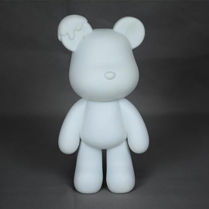 Fluid Bear Painting Figurine, DIY Bear Figure for Home Decoration (8 Inch, Blank Mold) - size: 8 Inch