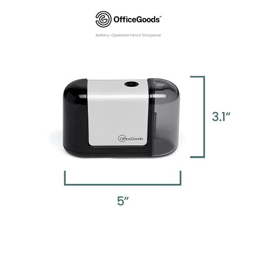 OfficeGoods Mini-Pro Electric Pencil Sharpener, Cordless, Black - color: Black