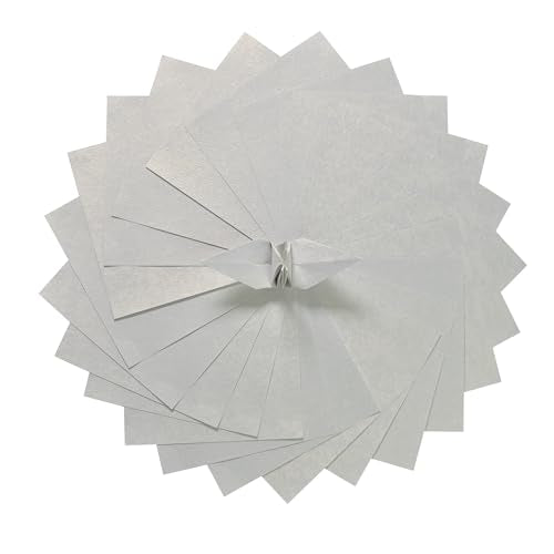 100 Origami Paper Sheets Paper Pack White Paper Flower Pattern, Embossing, Pearl Coating for Folding Paper, Origami Cranes,Scrapbook (6x6 White) - color: White, size: 6x6 inches