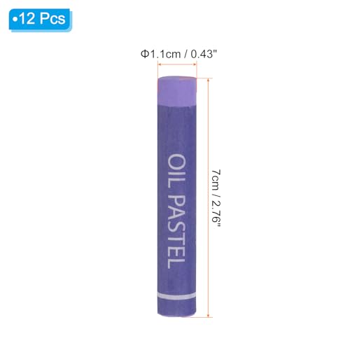 PATIKIL Light Purple Oil Pastels, 12Pcs Soft Oil Crayons Creamy Pastels Stick Art Supplies for Art Painting Drawing Blending Graffiti for Artists Beginners - color: Light Purple
