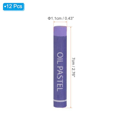 PATIKIL Light Purple Oil Pastels, 12Pcs Soft Oil Crayons Creamy Pastels Stick Art Supplies for Art Painting Drawing Blending Graffiti for Artists Beginners - color: Light Purple