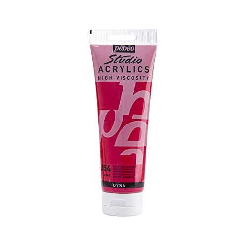 Pebeo Studio Acrylics High Viscosity, Fine Acrylic, 250 ml - Iridescent Red Blue - color: Iridescent Red Blue, size: 8.45 Fl Oz (Pack of 1)
