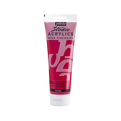 Pebeo Studio Acrylics High Viscosity, Fine Acrylic, 250 ml - Iridescent Red Blue - color: Iridescent Red Blue, size: 8.45 Fl Oz (Pack of 1)
