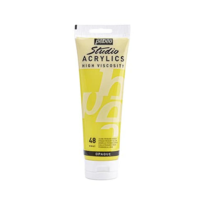 PEBEO Studio Acrylics High Viscosity, Fine Acrylic, 250 ml - Primary Yellow (169-048) - color: Primary Yellow, size: 8.45 Fl Oz (Pack of 1)