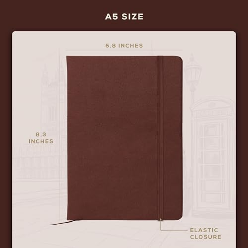 Beechmore Books A5 5.8x8.3 Mixed Media Sketchbook 160 GSM/98LB, Gift Box - color: Chestnut Brown, size: A5 - 5.8" x 8.3" Medium