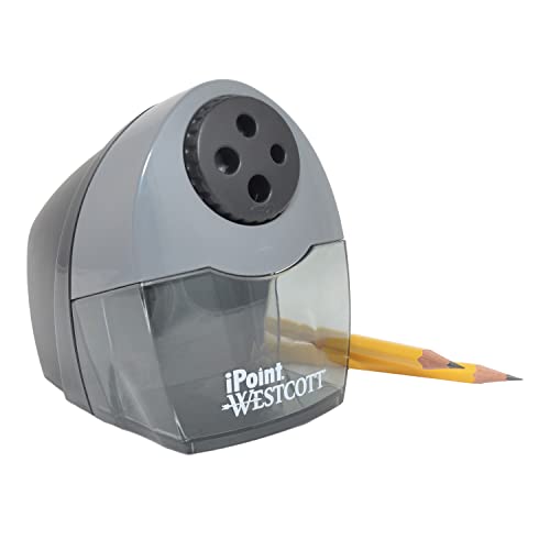 Westcott Compact Electric Pencil Sharpener, Multi-Hole Horizontal Design