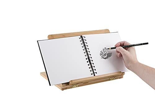 Creative Mark Tao Bamboo Painting Desk Easel and Drawing Stand - Durable Design with Adjustable Angles Lightweight Art Easel for Drawing and Painting - Natural Finish- Ideal for Artist