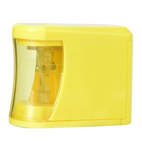 ABS Electric Pencil Sharpener Yellow Automated Pencil Sharpener for School Office Home Classroom Use