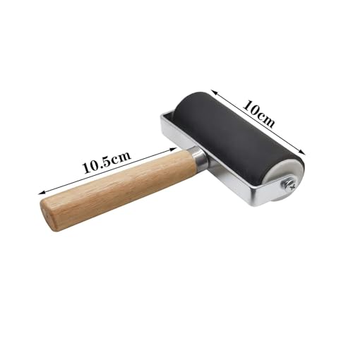 HRJZF 3 Pack Rubber Brayer Roller for Printmaking, Great for Gluing Application Also. Anti Skid Tape Construction Tools, Print, Ink and Stamping Tools 4 Inch