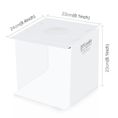 20cm Include 2 LED Panels Folding Portable 1100LM Light Photo Lighting Studio Shooting Tent Box Kit with 6 Colors Backdrops