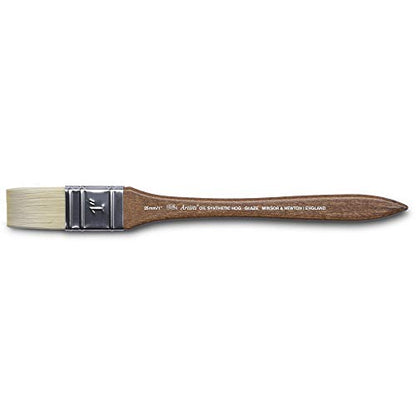 Winsor & Newton Artists' Oil Synthetic Brush, Glaze 1" | Synthetic Flagged Bristles, Excellent Color Carrying Capacity, Handmade in England, For Oil Paint - style: Glaze 1"