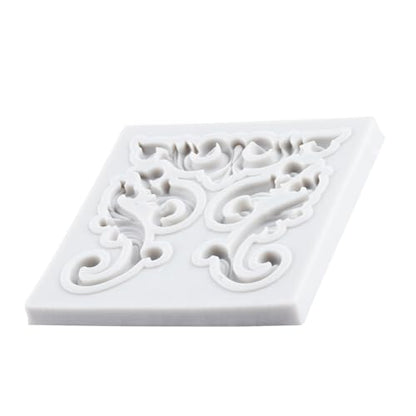 Baroque Emboss Border Polymer Clay Mold Relief Lace Silicone Molds | 3D Filigree Sculpted Mold DIY Craft Epoxy Resin Casting Polymer Clay Tools Crafts Air Dry Jewelry Making - color: Style C