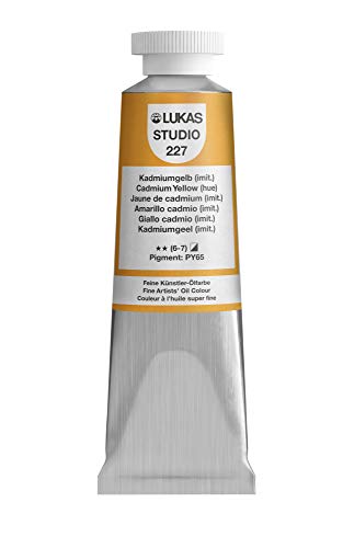 Lukas Studio Artist Oil Color Paints - High-pigment oil paint made with natural binder for artist, painting, & more! - [Cadmium Yellow Hue - 37 mL] - color: Cadmium Yellow Hue, size: 1.25 Fl Oz (Pack of 1)