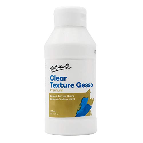 Mont Marte Premium Clear Texture Gesso Acrylic Medium 8.45oz (250ml) - size: 8.45 Fl Oz (Pack of 1)