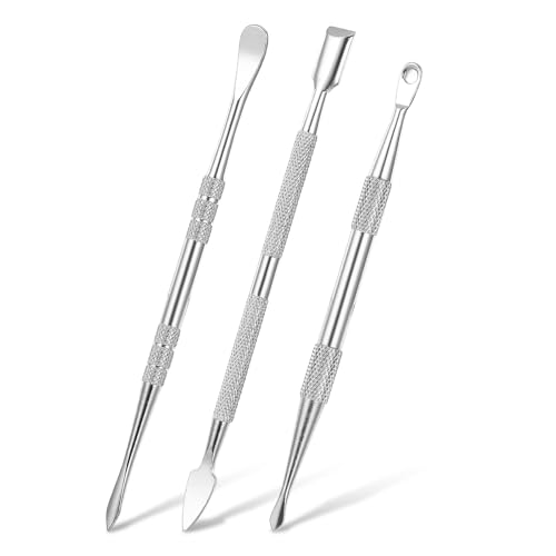 Piriuuo Wax Carving Tools Set, Stainless Steel Clay Sculpting Tools Double-Ended Pottery Carving Tools Wax Modeling Tools Dental Carvers Tools Wax Accessories Modeling Sculpting and Shaping(3 Styles) - size: 3 Style