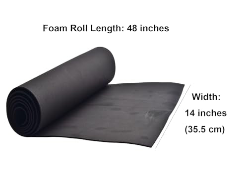 EVA Foam Roll | High Density 85kg/m3 | 2mm Thick | 48"x14" | Ideal for Cosplay, Crafts, DIY Projects (Black 2pcs) - color: Black 2pcs