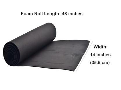EVA Foam Roll | High Density 85kg/m3 | 2mm Thick | 48"x14" | Ideal for Cosplay, Crafts, DIY Projects (Black 2pcs) - color: Black 2pcs