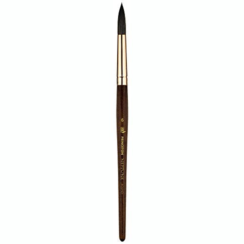 Princeton Artist Brush, Neptune Series 4750, Synthetic Squirrel Watercolor Paint Brush, Round, Size 0 - size: Size 0