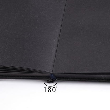 5x5 Inch Black Paper Sketchbook,Small Hardcover Mixed Media Sketch Pad | PU Cover,150 GSM Acid Free Artist Drawing Paper,Travel Journal Blank Notebook for Adults Sketching,Illustration. - color: 110gsm PU-black paper sketchbook