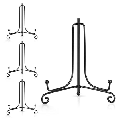 Artliving Plate Stands for Display, 5 Inch Black Iron Easel Plate Display Photo Holder Stand, Displays Picture Frames, Decorative Plates, Tablets and Art (4 pack) - size: 5 inch (4 pack)