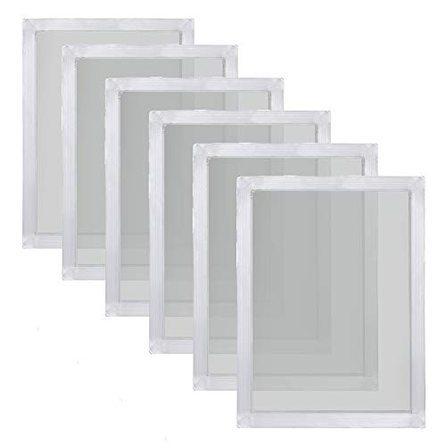 Caydo 6 Pieces 20 x 24 Inch Aluminum Silk Screen Printing Frames with 160 White Mesh for Screen Printing - size: 20 x 24 Inch, style: 160 Mesh