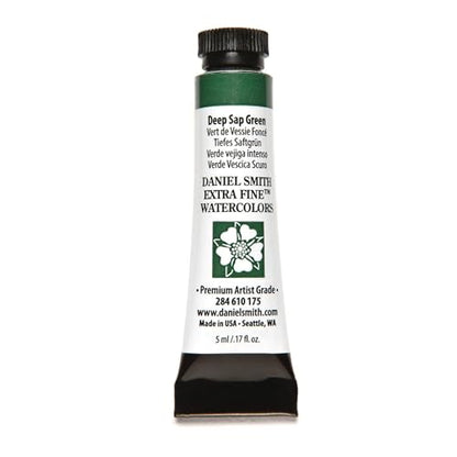 Daniel Smith Extra Fine Watercolor Paint, 5ml Tube, Deep Sap Green, 284610175 - color: Deep Sap Green