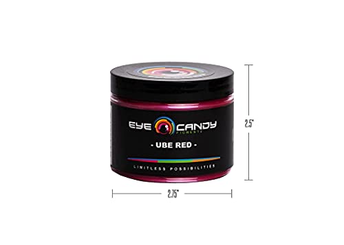 Eye Candy Pigments Premium Red Mica Powder - Ube Red (50gr) - for Epoxy, Resin, Soap, Paint, Woodworking, Acrylic Pouring, Bath Bombs, Fishing Lures - DIY Arts and Crafts Additive - color: Ube Red