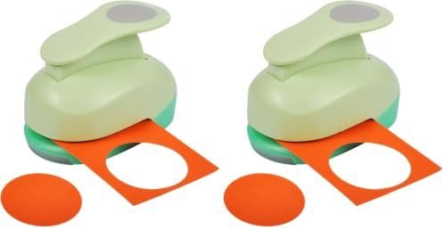 UCEC 2 Inch Circle Punch, Paper Punch, 2 Inch Hole Punch, Circle Hole Punch Cutters for Paper Crafts DIY Handmade Crafting Scrapbook Tools Cards Arts Fun Projects (Pack of 2) - color: Circle, size: 2 Inch (Pack of 2)