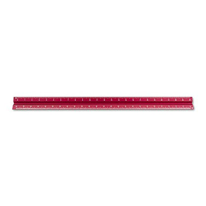Alumicolor Aluminum Engineer Solid Drafting Scale, 12IN, Red - color: Red, size: 12 Inch, style: Engineer