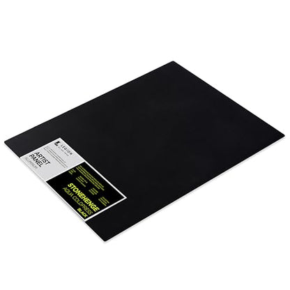 Legion Artist Panel, 1/8" Composite Brushed Aluminum with Stonehenge Aqua Coldpress Black, 100% Cotton, 140lb Paper, 16 x x20 inches for Wet Media - size: 16 x 20