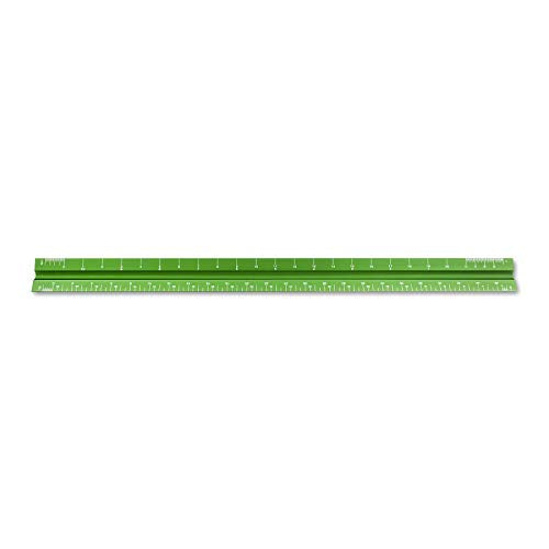 Alumicolor Aluminum Architect Solid Drafting Scale, 12IN, Green - color: Green, size: 12 Inch, style: Architect