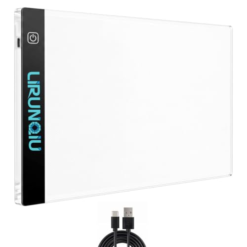 LIRUNQIU A4 Diamond Painting Light Pad, USB | Brightness adjustable, 3 modes, ultra-thin. For diamond art, needlework, stenciling. USB powered. - size: A4